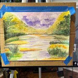 Vibrant Nature Watercolor Painting